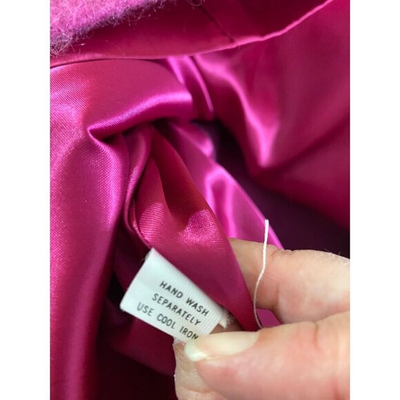 Vintage Jane Chafant Magenta Button Front Union Tag Coat - Med/Large - Picture 13 of 13